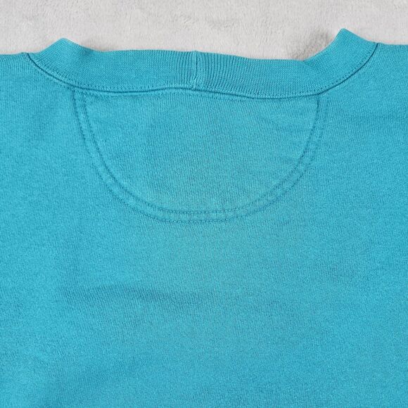 Vintage 90s Levi Strauss & Co Sweatshirt Green Embroidered Logo Spell Out Grunge - Picture 14 of 16